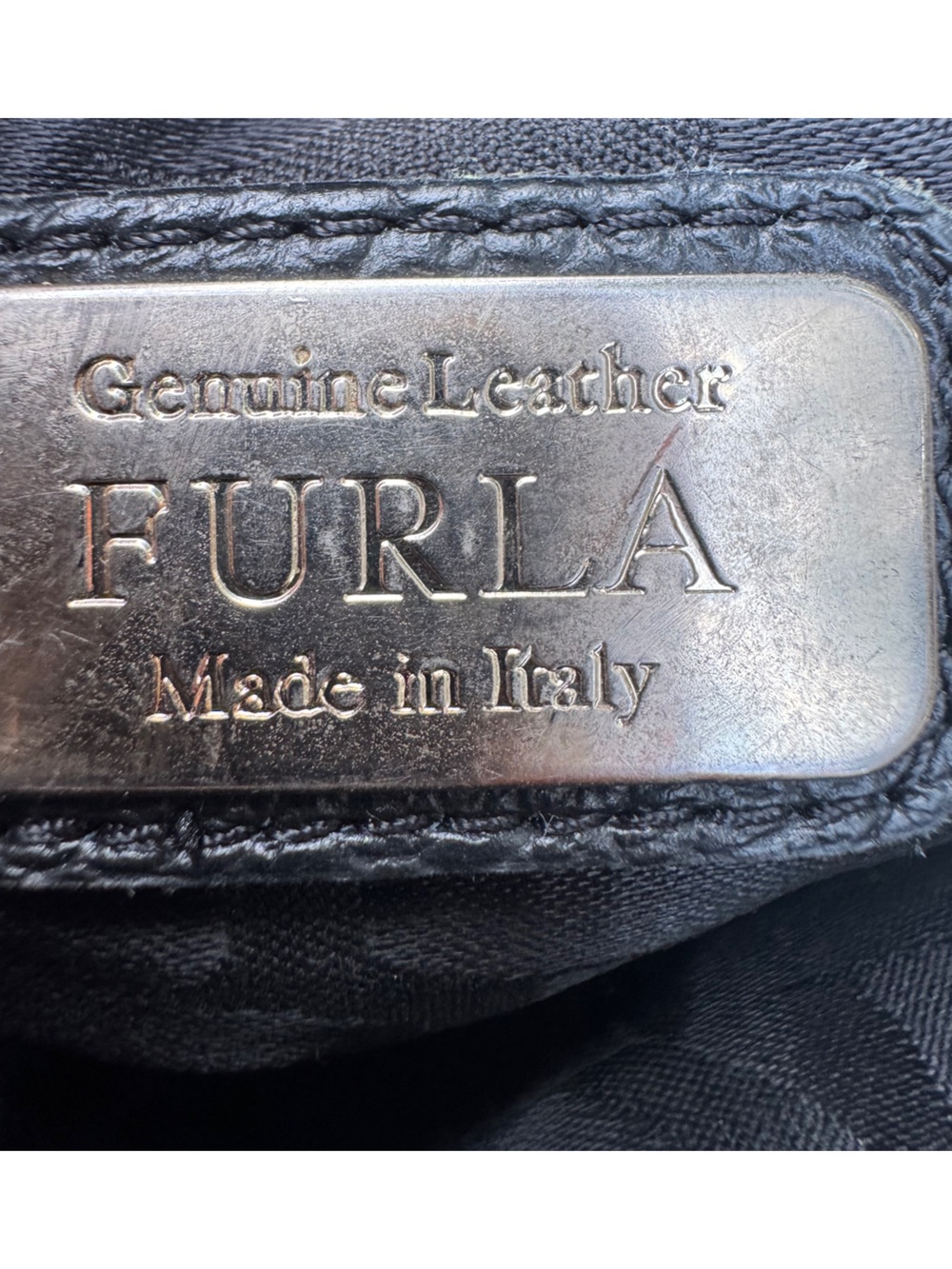 GUC.  Furla Black Pebbled Leather Shoulder Crossbody Bag Made in Italy GUC - Picture 13 of 16